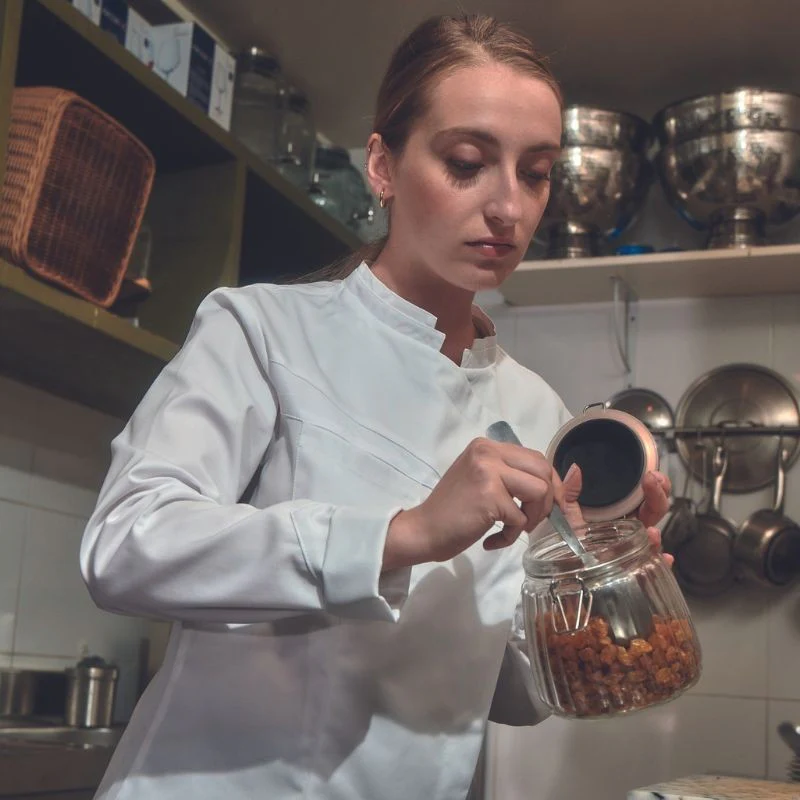 Veste de Cuisine Blanche Double Col Nutmeg Femme - LAFONT CUISINE - Image 6