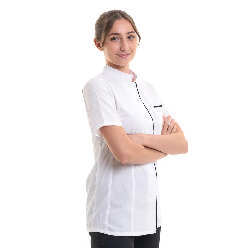 Veste de Cuisine Femme Manches Longues Ekira Blanche - ROBUR - Image 5