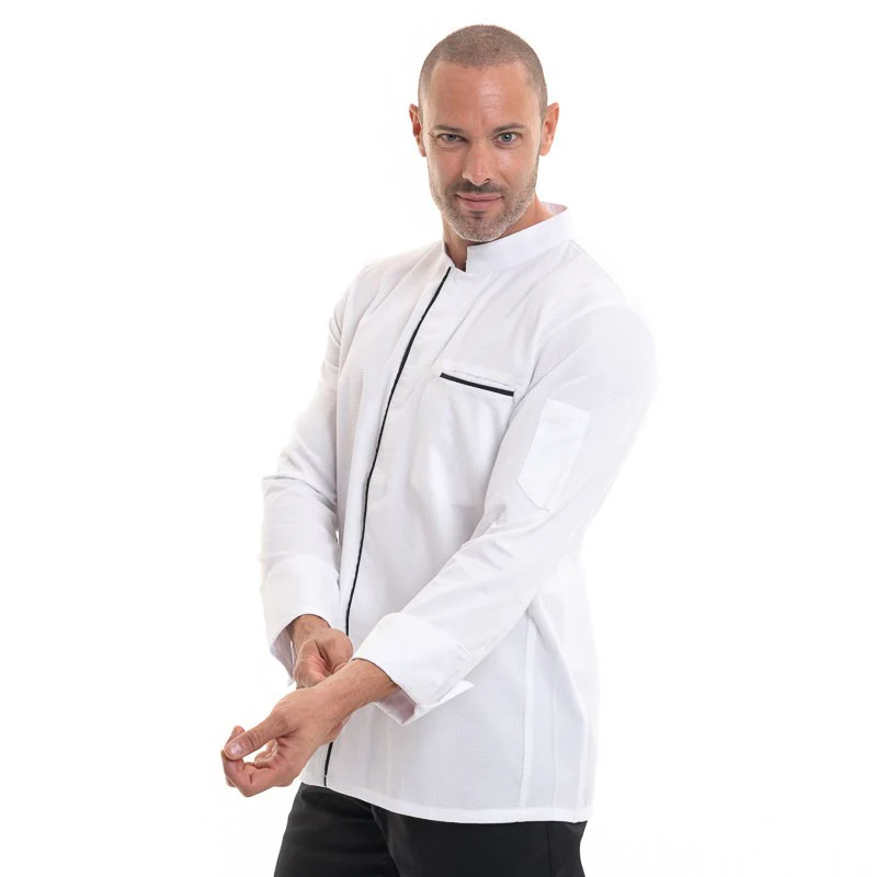 Veste de Cuisine Homme Manches Longues Ekol Blanche - ROBUR - Image 2