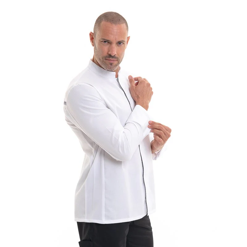 Veste de Cuisine Homme Manches Longues Ekol Blanche - ROBUR - Image 4