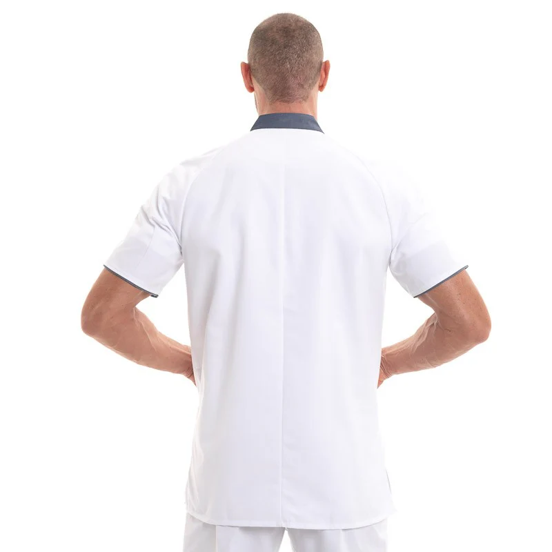 Blouse Médicale Homme Blanche Melchior Lavable à 75° - ROBUR - Image 3