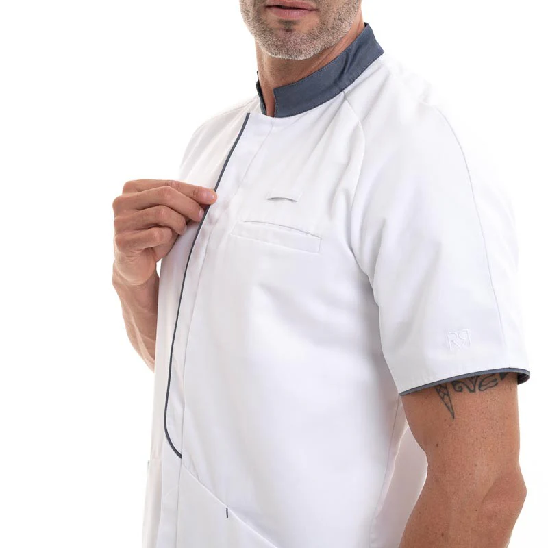 Blouse Médicale Homme Blanche Melchior Lavable à 75° - ROBUR - Image 5
