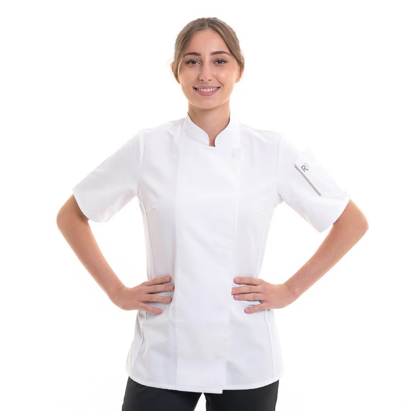 Veste de Cuisine Blanche Unera à Manches Courtes - ROBUR