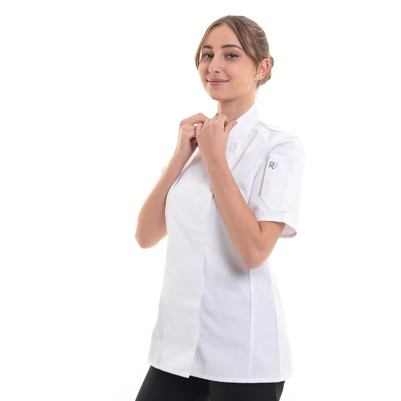 Veste de Cuisine Blanche Unera à Manches Courtes - ROBUR - Image 2