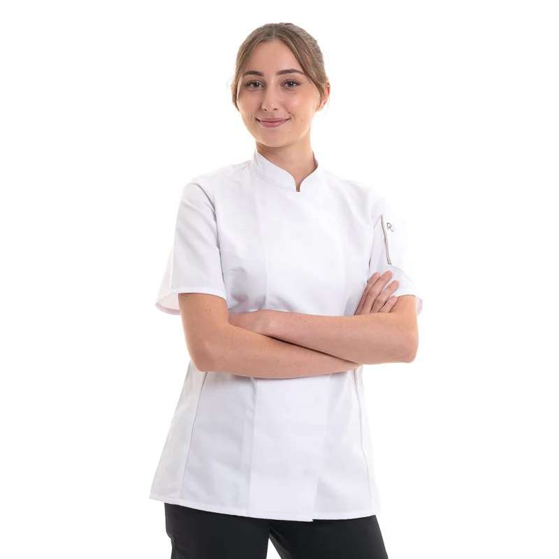 Veste de Cuisine Blanche Unera à Manches Courtes - ROBUR - Image 3