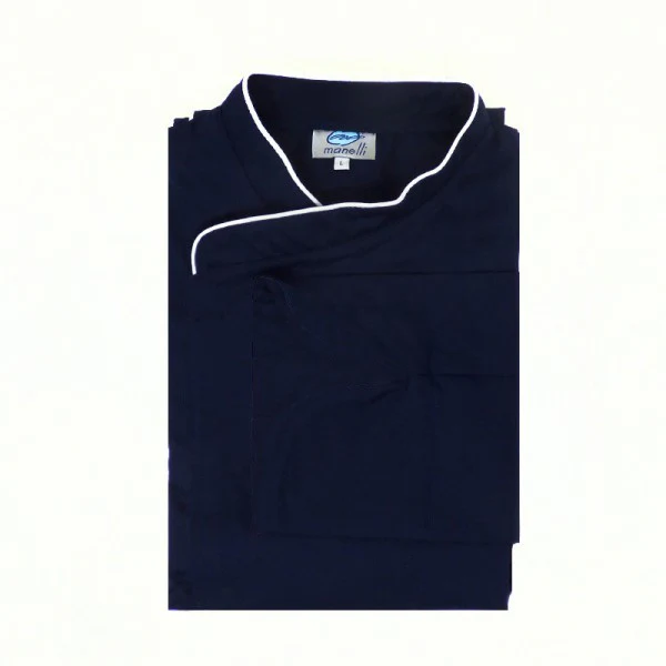 Veste de Cuisine Homme Bleu Liseré Blanc Océan - MANELLI - Image 2