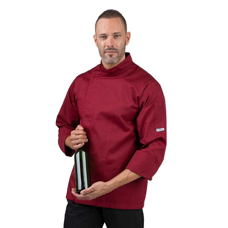Veste de Cuisine Homme Wine Bordeaux - MANELLI - Image 3