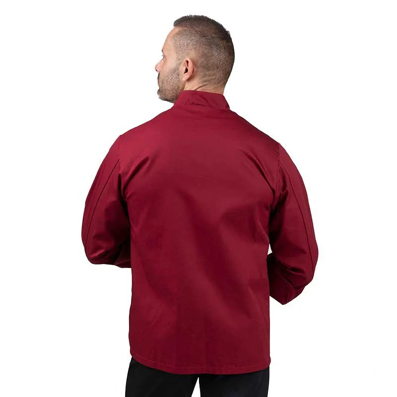 Veste de Cuisine Homme Wine Bordeaux - MANELLI - Image 4