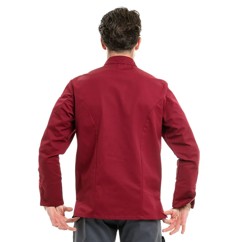 Veste de Cuisine Bordeaux Manches Longues Texas - MANELLI - Image 3