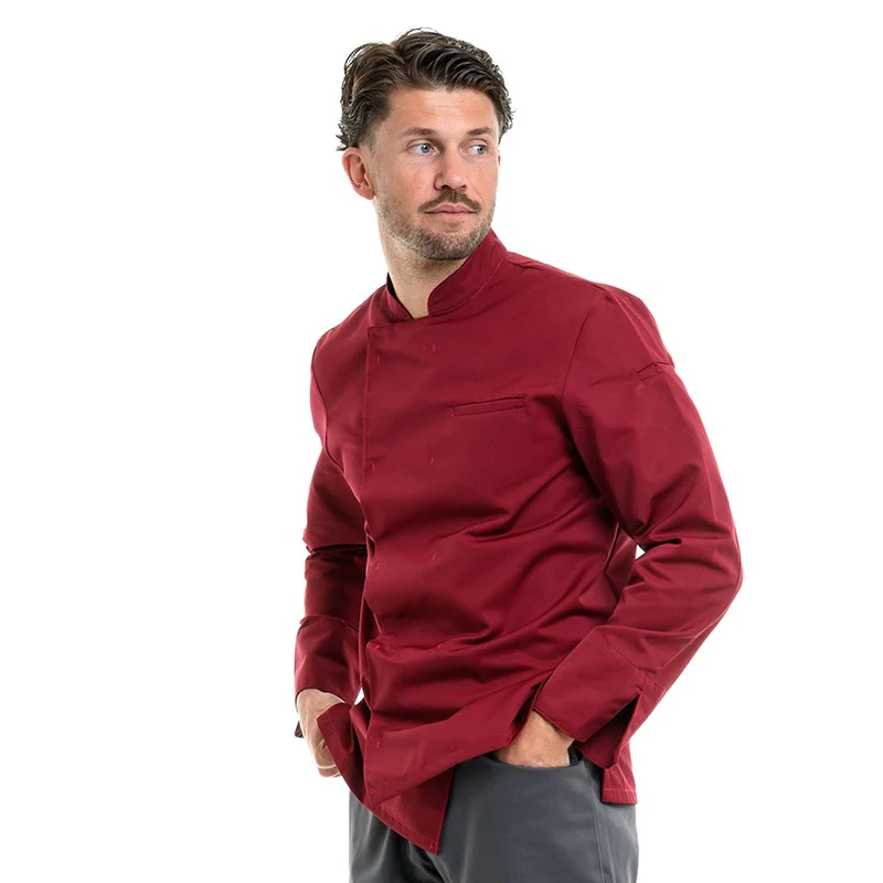 Veste de Cuisine Bordeaux Manches Longues Texas - MANELLI - Image 7