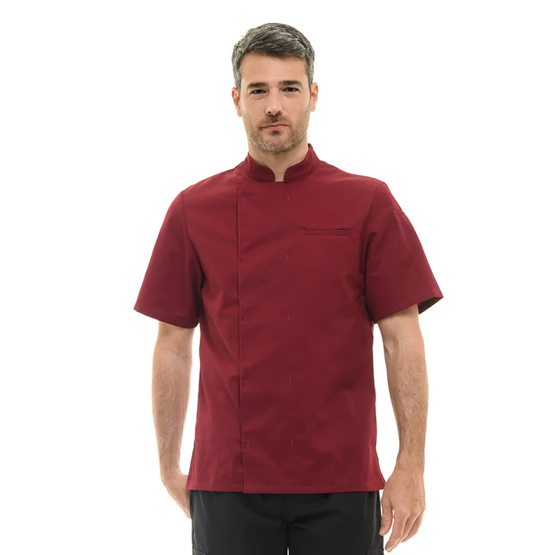 Veste de Cuisine Bordeaux Manches Longues Texas - MANELLI - Image 8