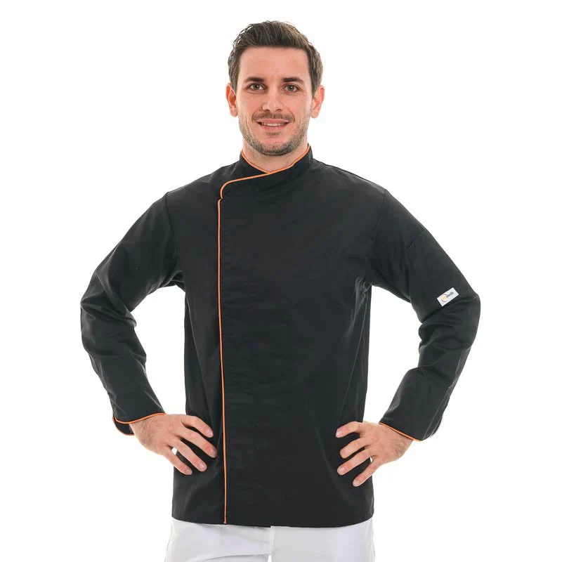 Veste de Cuisine Respirante Liseré Orange MC ou ML - MANELLI - Image 7