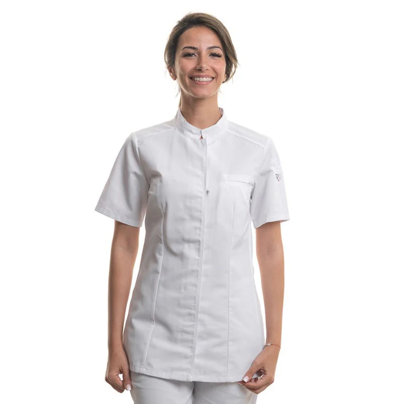 Veste de Cuisine Femme ELBAX Manches Courtes Blanc - ROBUR
