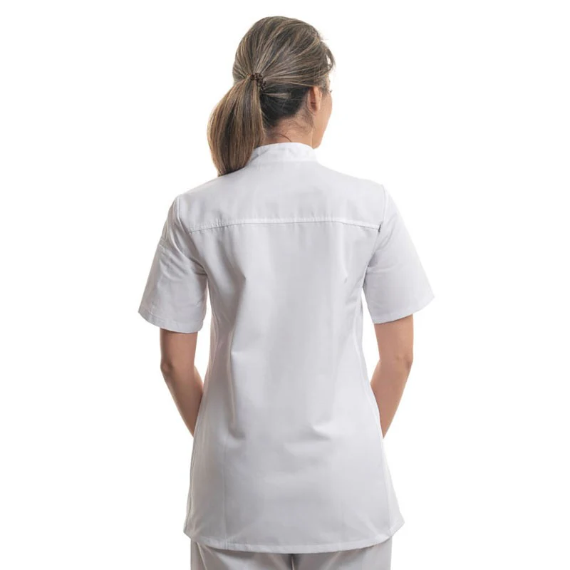 Veste de Cuisine Femme ELBAX Manches Courtes Blanc - ROBUR - Image 4