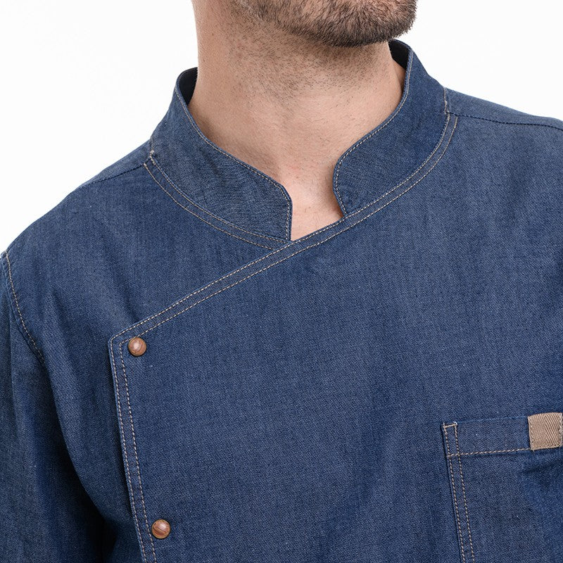 Veste de Cuisine en Jean Manches Courtes Bievre - LAFONT CUISINE - Image 7