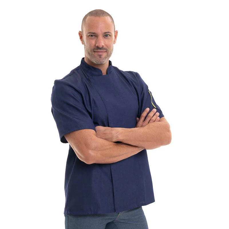 Veste de Cuisine en Jean Manches Courtes Nero - ROBUR - Image 3