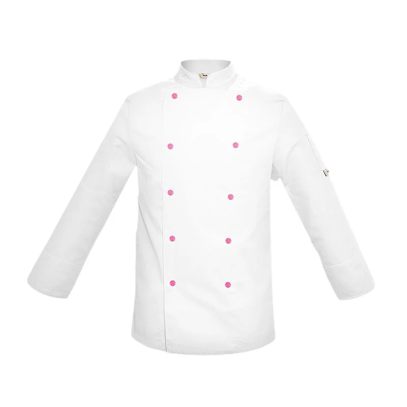 Veste de Cuisine Enfant Blanche Boutons Roses - MANELLI