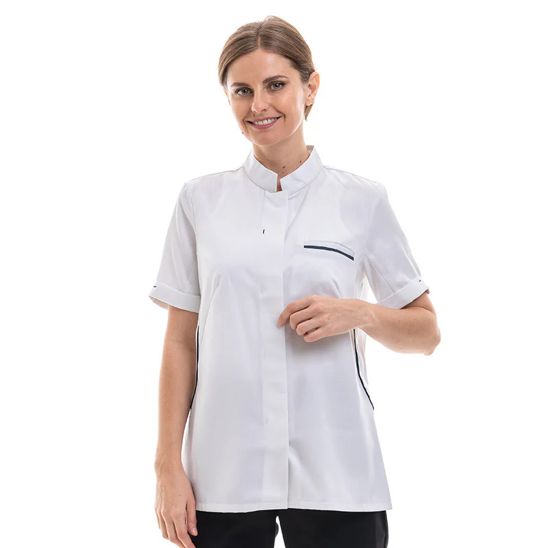 Veste de Cuisine Femme Manches Courtes Blanc Escale - ROBUR