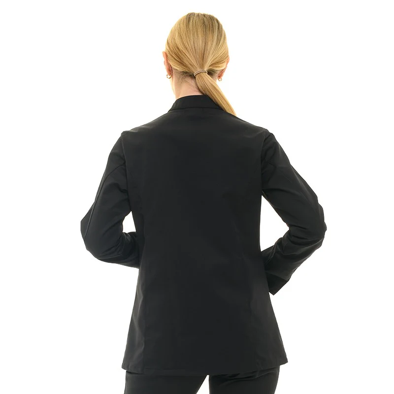 Veste de Cuisine Femme à Manches Courtes Noire Californie - MANELLI - Image 11