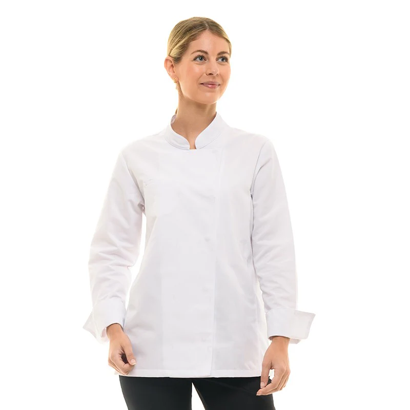 Veste de Cuisine Femme à Manches Courtes Noire Californie - MANELLI - Image 13