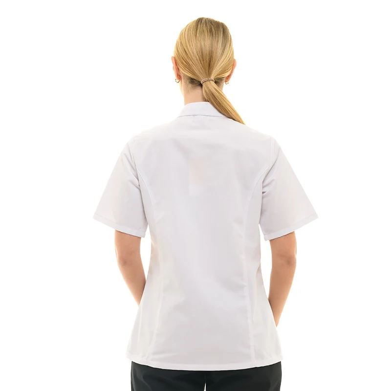 Veste de Cuisine Femme à Manches Courtes Noire Californie - MANELLI - Image 9