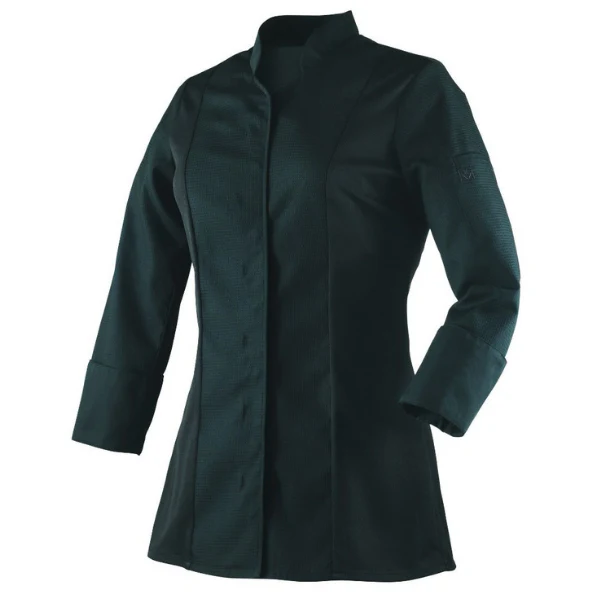 Veste de Cuisine Femme Abella Manches Courtes Noir - ROBUR - Image 9