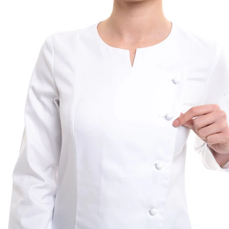 Veste de Cuisine Femme Blanche Valloire - ROBUR - Image 6