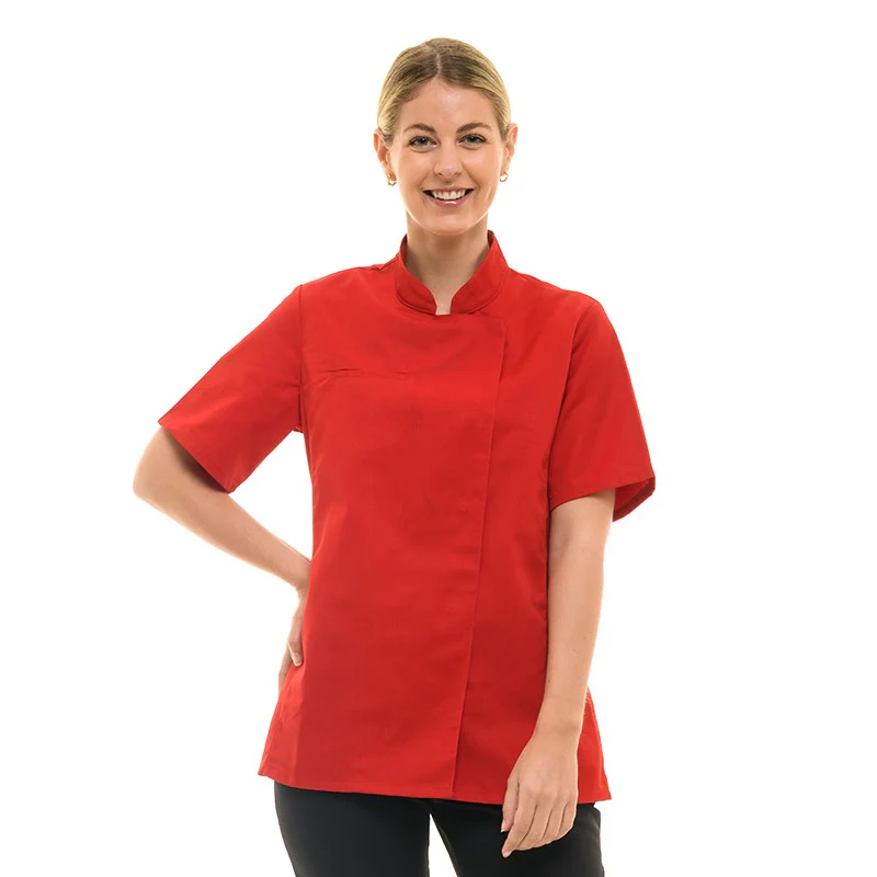 Veste de Cuisine Femme Californie Manches Courtes Prune - MANELLI - Image 7