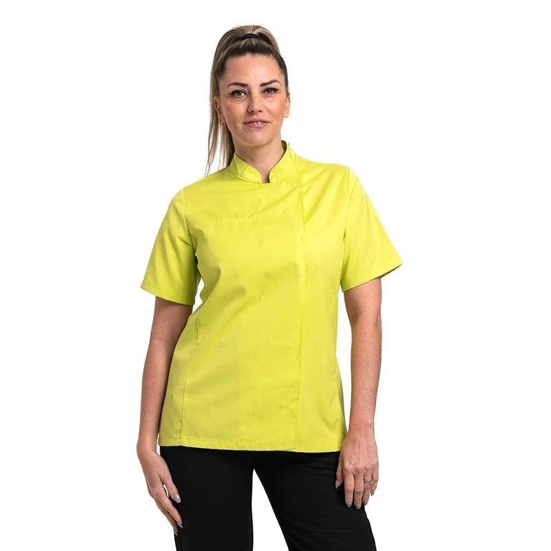 Veste de Cuisine Femme Californie Manches Courtes Vert Kaki - MANELLI - Image 7