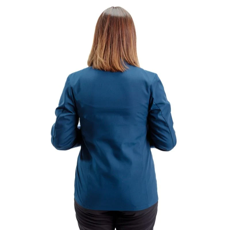 Veste de Cuisine Femme Californie Manches Longues Marine - MANELLI - Image 3