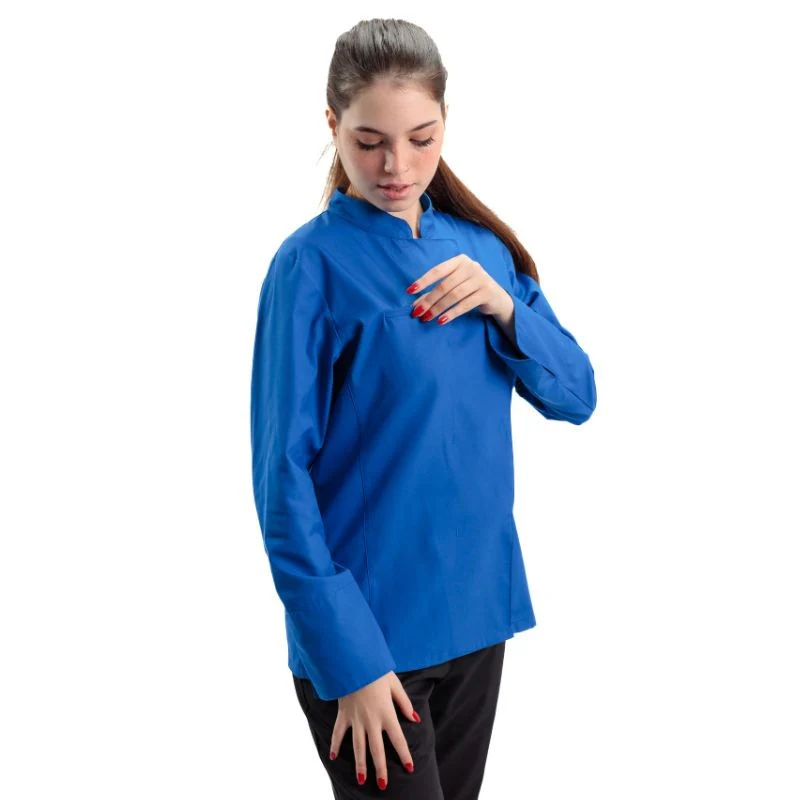 Veste de Cuisine Femme Californie Manches Longues Marine - MANELLI - Image 4