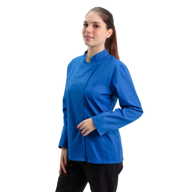 Veste de Cuisine Femme Californie Manches Longues Marine - MANELLI - Image 5