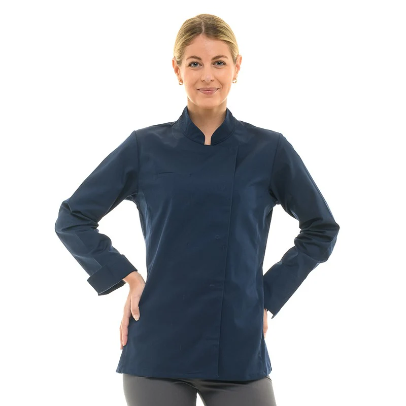 Veste de Cuisine Femme Californie Manches Longues Royal - MANELLI - Image 10