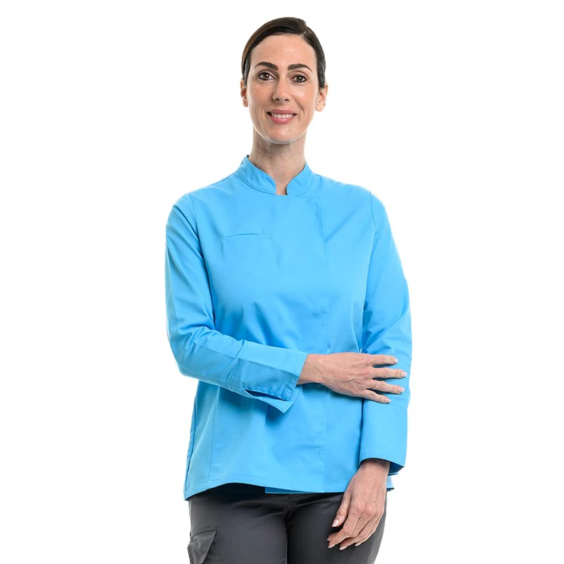 Veste de Cuisine Femme Californie Manches Longues Royal - MANELLI - Image 12
