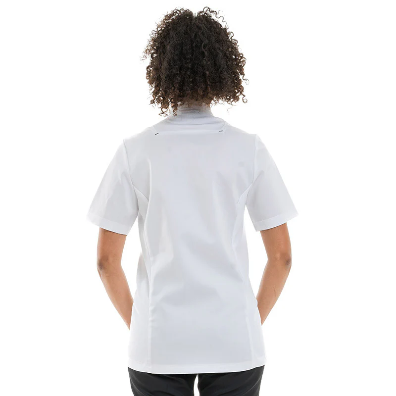 Veste de Cuisine Femme Manches Courtes Blanc et Noir Crush - MOLINEL - Image 3