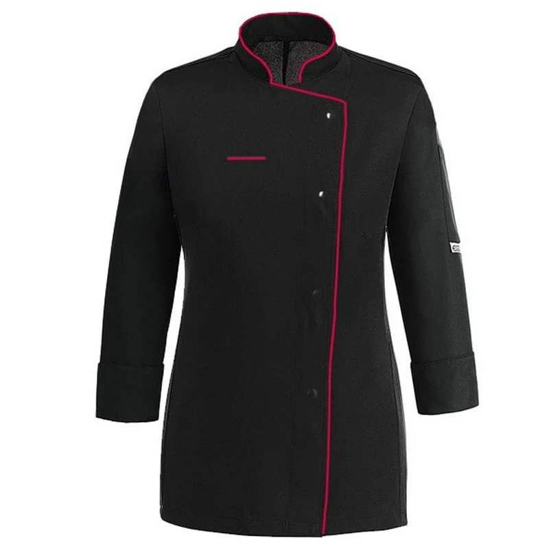 Veste de Cuisine Femme Liseré Fushia Elisa - MANELLI - Image 5