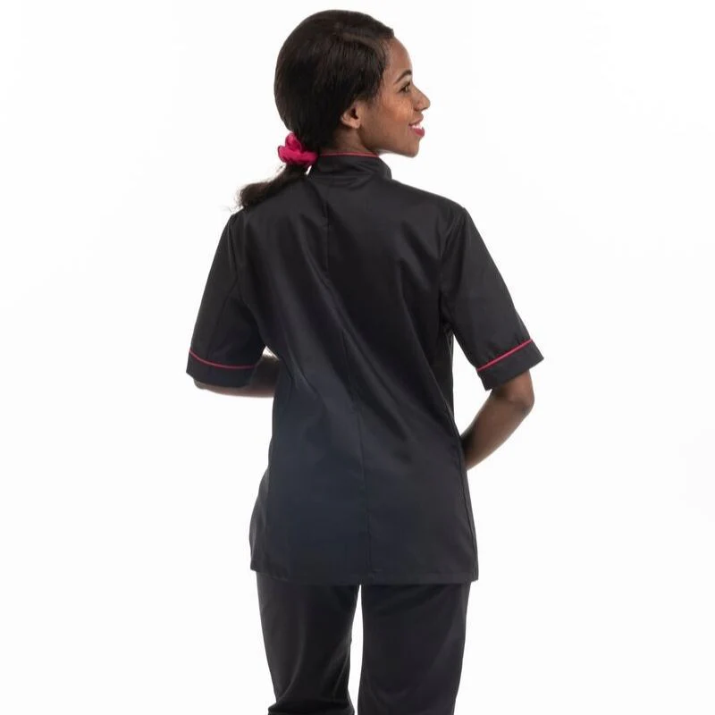 Veste de Cuisine Femme Liseré Fushia Elisa - MANELLI - Image 8
