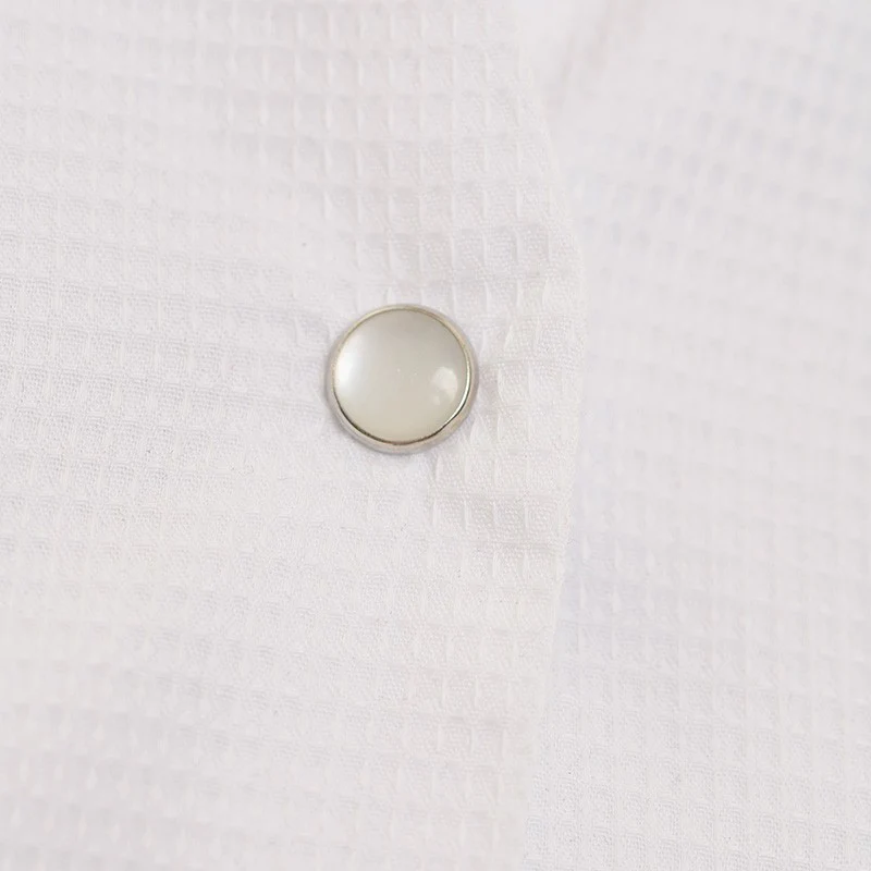 Veste de Cuisine Femme Gaufrée Malaga Manches Longues Blanche - MANELLI - Image 6