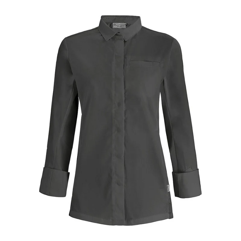 Veste de Cuisine Femme Gris Foncé Chives - LAFONT CUISINE - Image 2