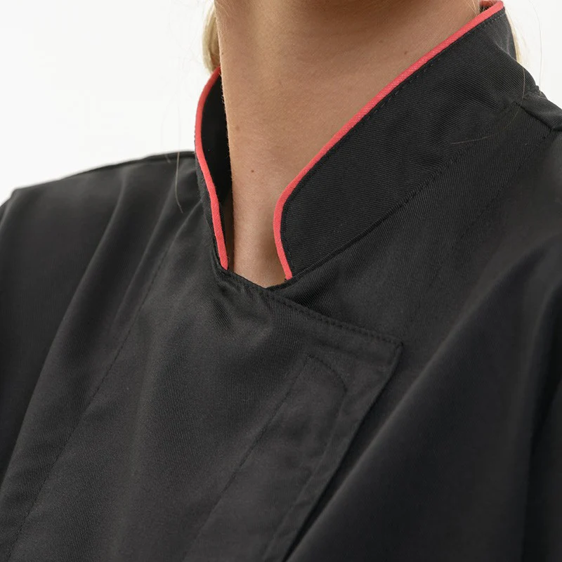 Veste de Cuisine Femme Rosy Liseré Fushia - MANELLI - Image 10