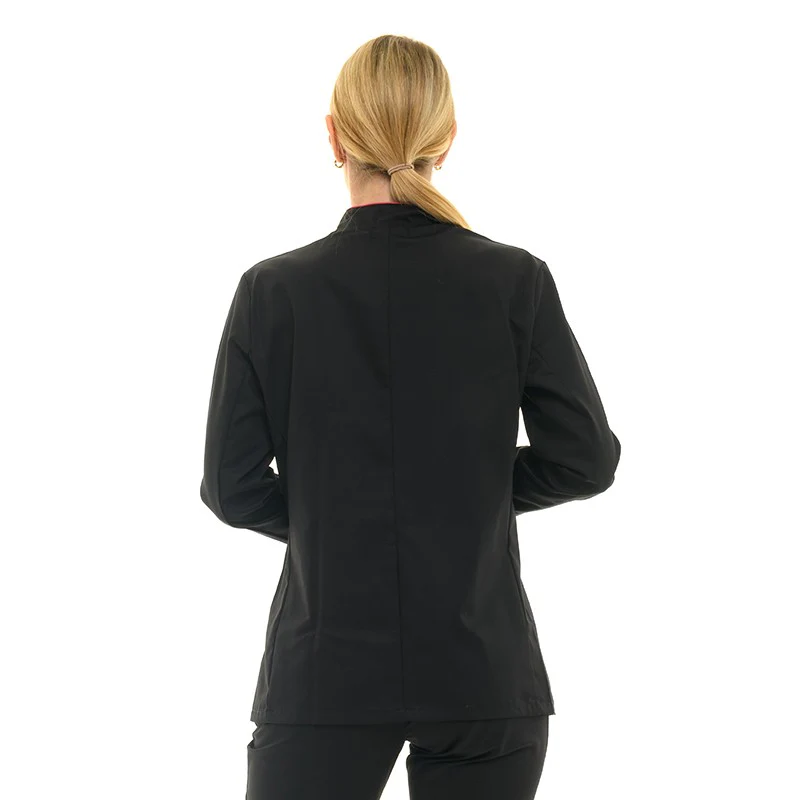 Veste de Cuisine Femme Rosy Liseré Fushia - MANELLI - Image 6