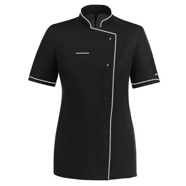 Veste de Cuisine Femme Liseré Rouge MC - MANELLI - Image 10