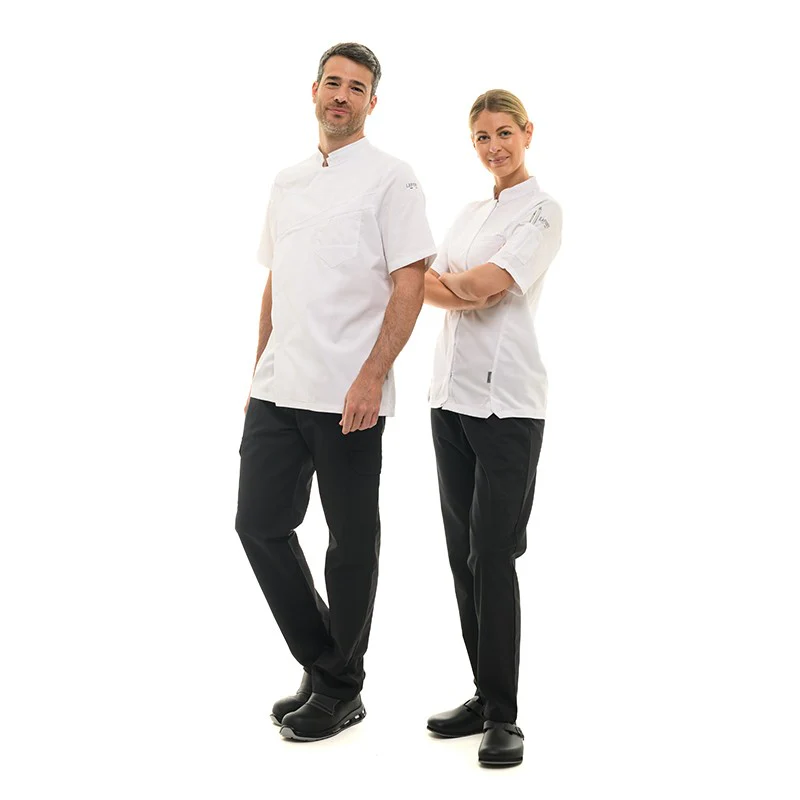 Veste de Cuisine Femme Manches Courtes Pepper Blanc - LAFONT CUISINE - Image 9