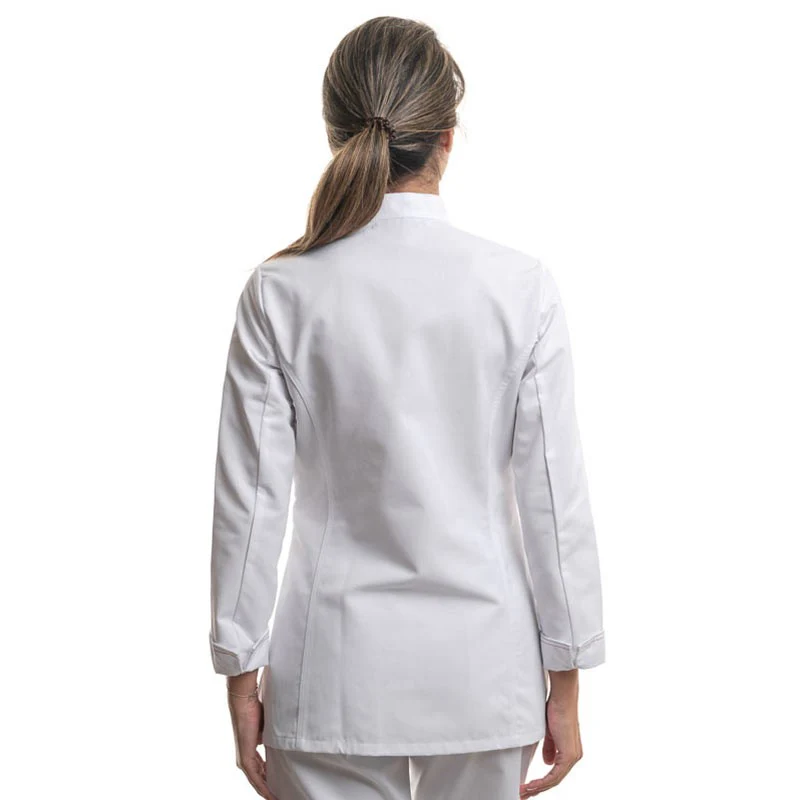 Veste de Cuisine Femme Manches Longues Alpilles Blanc - ROBUR - Image 5