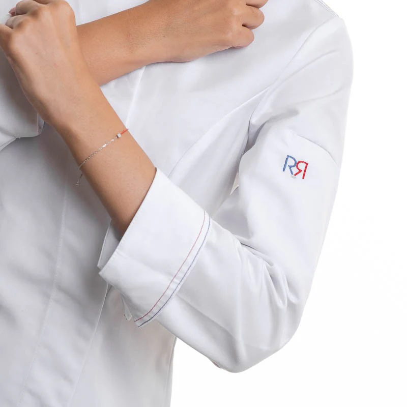 Veste de Cuisine Femme Manches Longues Alpilles Blanc - ROBUR - Image 6