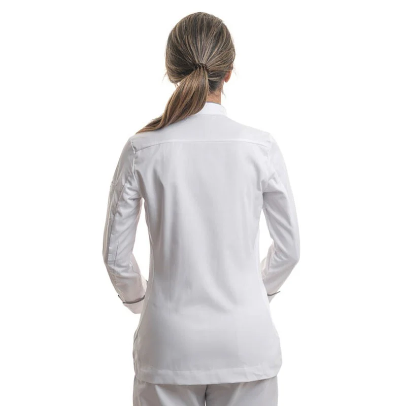 Veste de Cuisine Femme Manches Longues Cavane 37.5® Blanc - ROBUR - Image 4