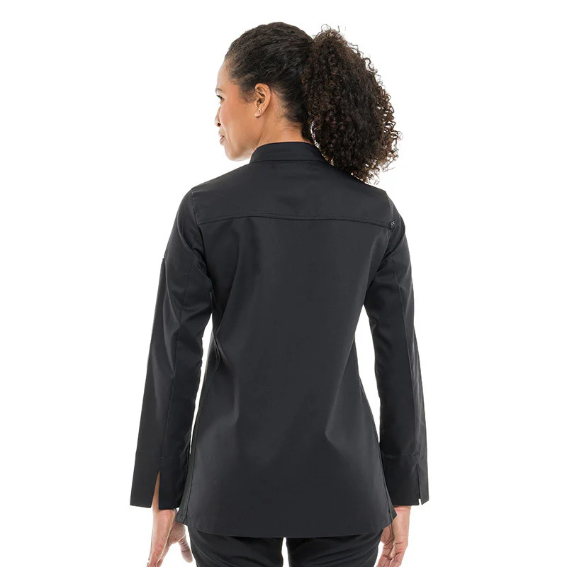Veste de Cuisine Femme Manches Longues Elbax Noir - ROBUR - Image 3