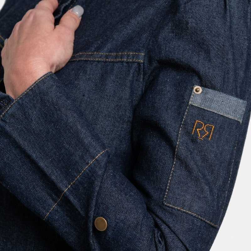 Veste de Cuisine Femme Manches Longues Holly Denim Brut - ROBUR - Image 5