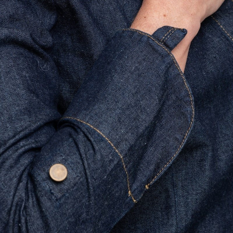 Veste de Cuisine Femme Manches Longues Holly Denim Brut - ROBUR - Image 8