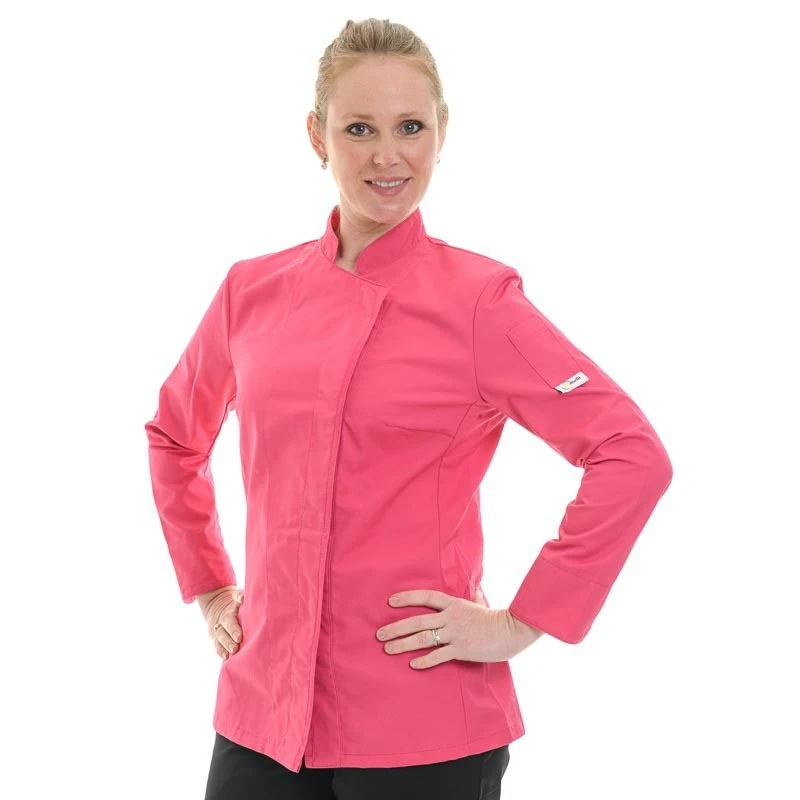 Veste de Cuisine Femme Manches Longues Rose - MANELLI - Image 10